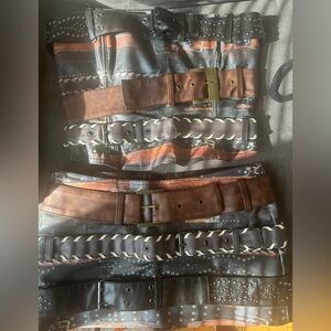 Jaded London Brown and Black belt top and skirt worn once